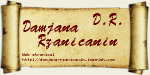 Damjana Ržaničanin vizit kartica